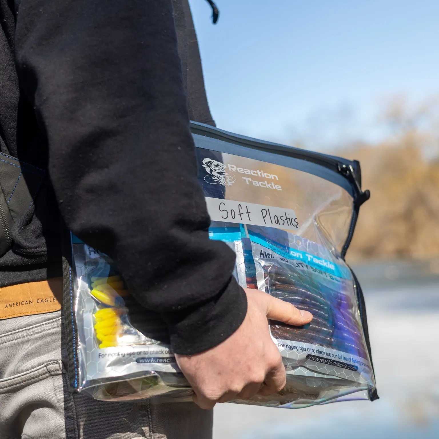 Reaction Tackle 100% Waterproof Tackle Storage Bags - Airtight and Waterproof  – 2PK