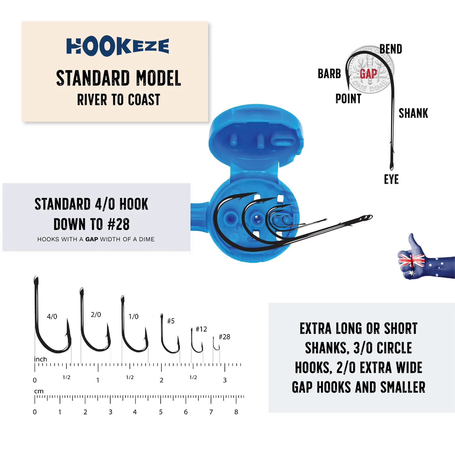HookEze Fishing Knot Tying Tool (Standard) | Pack of 2